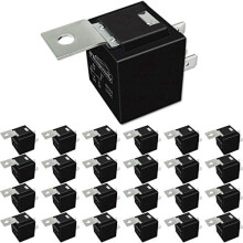 Ρελέ αυτοκινήτου 4 ακίδων 12V40/30A SPST Αυτόματος διακόπτης, πακέτο 25 τεμαχίων