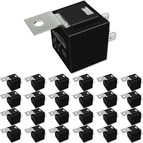 Ρελέ αυτοκινήτου 4 ακίδων 12V40/30A SPST Αυτόματος διακόπτης, πακέτο 25 τεμαχίων
