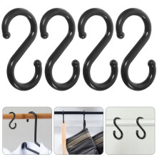 Hameçon Huaq en forme de S, 2,2 x 1,1 pouces, diamètre du fil 0,20 pouce, noir, 100 pièces (noir XL *100)