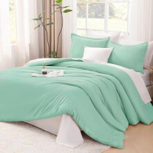 Σετ παπλώματος Boho σε πράσινο χρώμα, Queen Size, σε ίσια γραμμή, σε ίσια γραμμή, με
