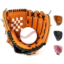 1 stk. baseballhanske for barn, ungdom, voksen, baseballvott, høyrekast, 10,5 tommer, brun