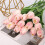 10 tulipani artificiali rosa effetto "tocco reale" 4