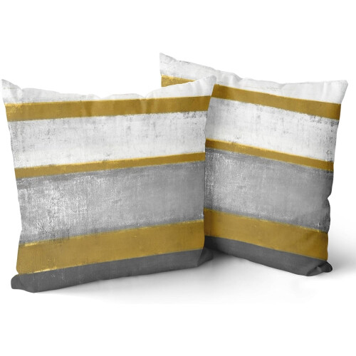 Ljusblå grå vita bomullskuggor 20x20 tum (2-pack) 1