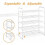 5-Tier Stackable Shoe Rack, Expandable & Adjustable Shoe Organizer Storage Shelf, Wire Grid, White 4