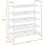 5-Tier Stackable Shoe Rack, Expandable & Adjustable Shoe Organizer Storage Shelf, Wire Grid, White 3