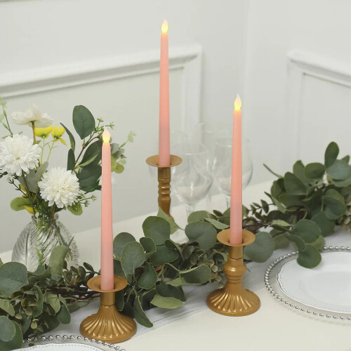 BalsaCircle3Blush11" LED Koniske Flammeløse Stearinlys Lys Bryllupsreception 2