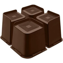 Sängförhöjare, 8 tums kraftiga, möbelförhöjare för säng, skrivbord, bord, soffa, extra stora sänglyftar, stöder upp till 5000 kg (4-pack