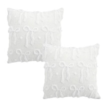 Vita rosettörngott 40x40 cm, set med 2
