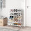5-Tier Stackable Shoe Rack, Expandable & Adjustable Shoe Organizer Storage Shelf, Wire Grid, White 2