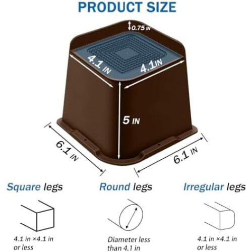 Elevadores de cama reforçados de 3 polegadas 1