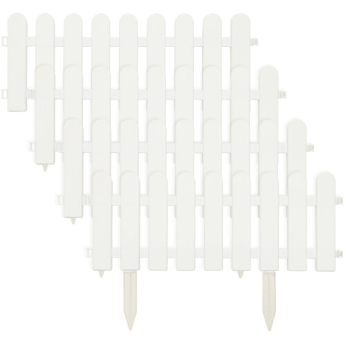Clôture de jardin blanche en polypropylène pour usage extérieur - 1 ensemble