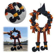 Guirlanda de Halloween extra longa com pernas - Enfeite assustador para pendurar na porta, ideal para entradas festivas e festas de fim de ano em
