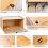 Bamboo Bread Box for Kitchen Counter-Large Capacity Bread Storage Container Farmhouse Bread Box with Window Bread Holder 5