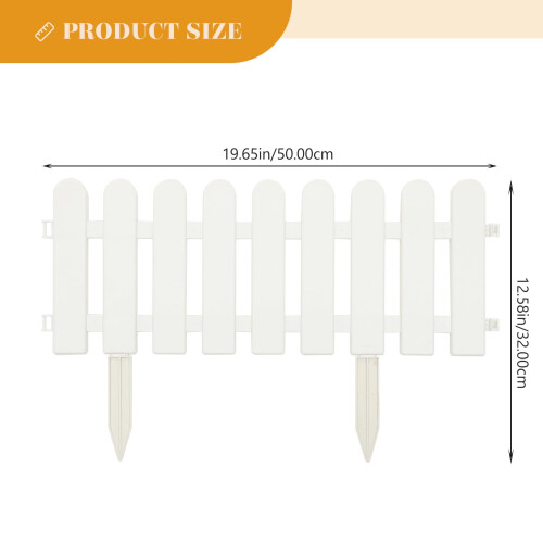 Clôture de jardin blanche en polypropylène pour usage extérieur - 1 ensemble 1