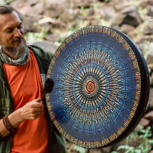 Shaman Drum,Handmade Shamanic Drum,Sound Healer Shaman Drum For Spiritual Music