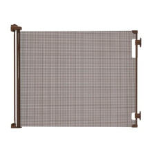 Sisäänvedettävä vauvaportti, ruskea, 85 cm x 173 cm, verkkokiinnitys