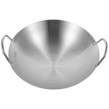 34cm Carbon Steel Wok with Double Handle for All Stoves