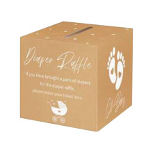 Baby Shower Game under $5! Diaper Raffle Tickets with Box, 50 Pcs Cards, Gender Reveal & Decor – Compatible with Baby Shower