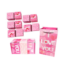 Coffret cadeau rebondissant « Je t’aime » pour la Saint-Valentin, enveloppe rouge romantique et écrin à bague – Idéal pour une demande en