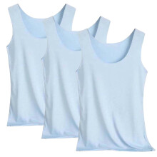 Conjunto de ropa interior de mujer, camiseta sin mangas con cuello en U, color liso, suave y transpirable, ideal para usar a diario o para estar en