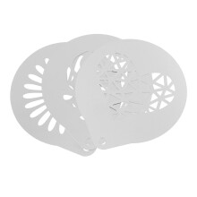 3Pcs Latte Art Stencils Portable Coffee Stencils DIY Stainless Steel Coffee Stencils
