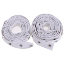 2 Yards White Snap Tape, Metal Snaps, White Cotton Tape/Metal Snaps, Multi Purpose, 20mm Wide