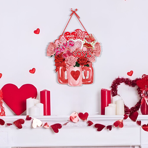 Ensemble de décorations suspendues pour porte de mariage 2