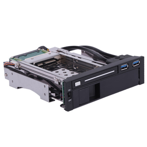 Carcasă HDD cu două compartimente, SATA III de 3,5" + 2,5" USB 3.0