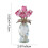 Crystal Red Rose Bouquet in Vase Pink 3