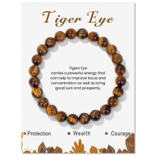 Pulseira de Yoga para Alívio do Estresse e Ansiedade, Pulseiras de Mantra com Pedras de Cristal para Mulheres e Adolescentes, Pulseira de Jade para