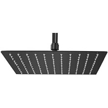 10" Matte Black Rain Shower Head, High-Flow Stainless Steel, High Pressure, Low-Water-Flow Compatible