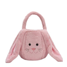 Osterhasen-Korbtaschen für Kinder, Hasen-Eimertasche mit langen, flauschigen Ohren, niedliche Aufbewahrungsboxen für Ostereiersuchen, Partys,
