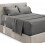 Σετ Σεντόνια Extra Deep Pocket Twin XL, Γκρι, 4 Τεμάχια 1