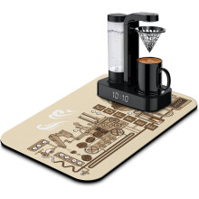 Lustige Kaffeematte (48 x 30 cm), saugfähig und rutschfest, für Arbeitsplatten, passt unter Kaffeemaschinen, Abtropfmatte für Geschirr –