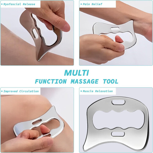 2-in-1 Gua Sha-tool van roestvrij staal 2