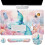 Conjunto de teclado e mouse pad sereia rosa 4 em 1 35,4 x 15,7 polegadas 1