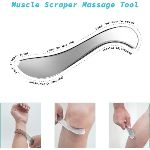 2-in-1 Gua Sha-tool van roestvrij staal 1