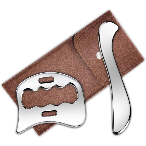 2-in-1 Gua Sha-tool van roestvrij staal