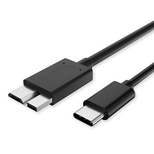 Cable de disco duro USB3.0TPE estable, cable de conversión USB3.1 Tipo-C a USB3.0 Micro B de alta velocidad para el hogar. 2