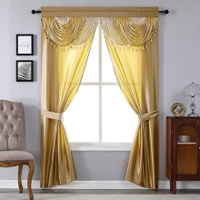 Amore Curtains 5-piece set 54x84 inch gold