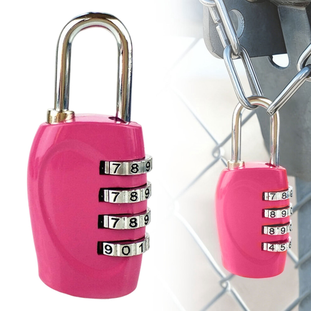 4-Digit Weatherproof Combo Padlock, Resettable Steel Lock For School Lockers, Toolbox, Fence, Cabinet Â Compatible With Standard Hasps 9193271590552