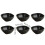 4-Inch Square Sauce Dish, 6pcs, Wheat Straw Material, Black Kitchen Utensils 6