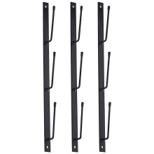 Juego de 3 soportes de pared para tazas, con múltiples ganchos, ahorra espacio e incluye tornillos de montaje. Ideal para tazas de café y té.