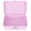 Metal Hinged Tin Box Rectangular Pink Storage Box Desktop Empty Box Stationery Sundries Box Container Home Organization Accessories 1