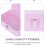 Metal Hinged Tin Box Rectangular Pink Storage Box Desktop Empty Box Stationery Sundries Box Container Home Organization Accessories 2