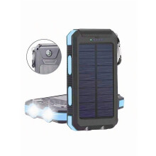Powerbank solarny 10000 mAh, szybka ładowarka 5V/2A, ultrajasna latarka LED, przenośna ładowarka do telefonu z dwoma portami USB do podróży w
