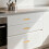 Brushed Gold Cabinet Pulls 4 pcs 3.8 inch center 8