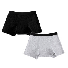 Lenjerie intimă pentru femei, mărime plus, culoare solidă, chiloți absorbanți cu 4 straturi, impermeabili, din bumbac, boxeri confortabili, 2