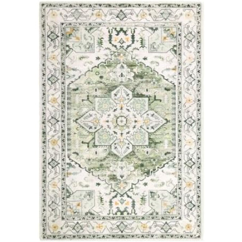 Πλενόμενο χαλί 2x3, αντιολισθητικό χαλί boho vintage με λαστιχένια επένδυση, χαλάκι 1