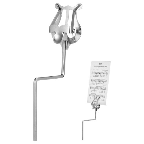 Klemmestativ for saksofon og trombone, noter og lyre
